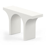 Varello 40cm Concrete Console Table - Cream Putty Console Table Eastern-Local
