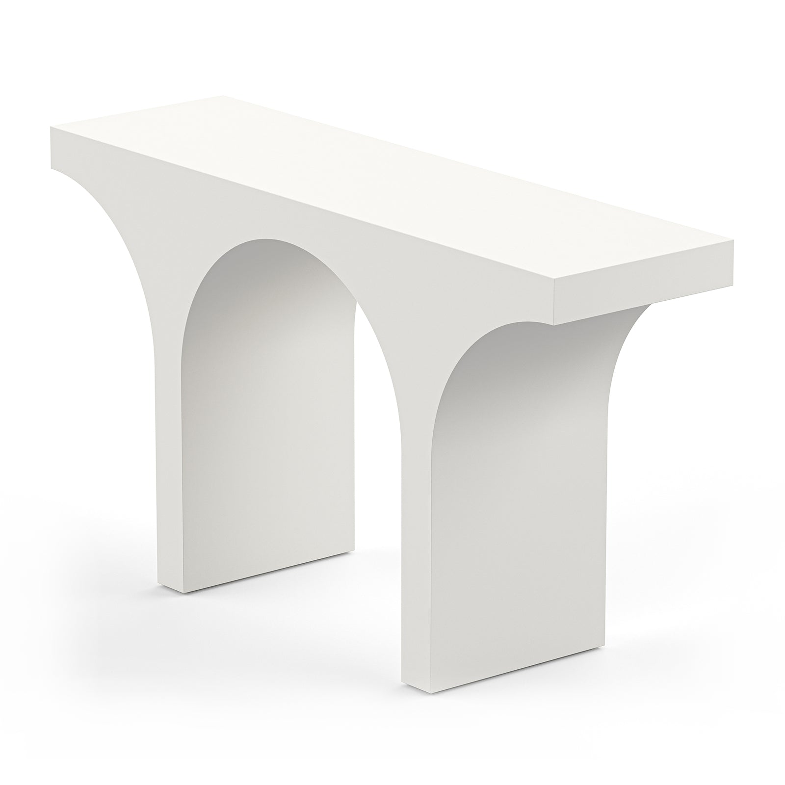 Varello 40cm Concrete Console Table - Cream Putty Console Table Eastern-Local