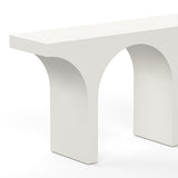 Varello 40cm Concrete Console Table - Cream Putty Console Table Eastern-Local