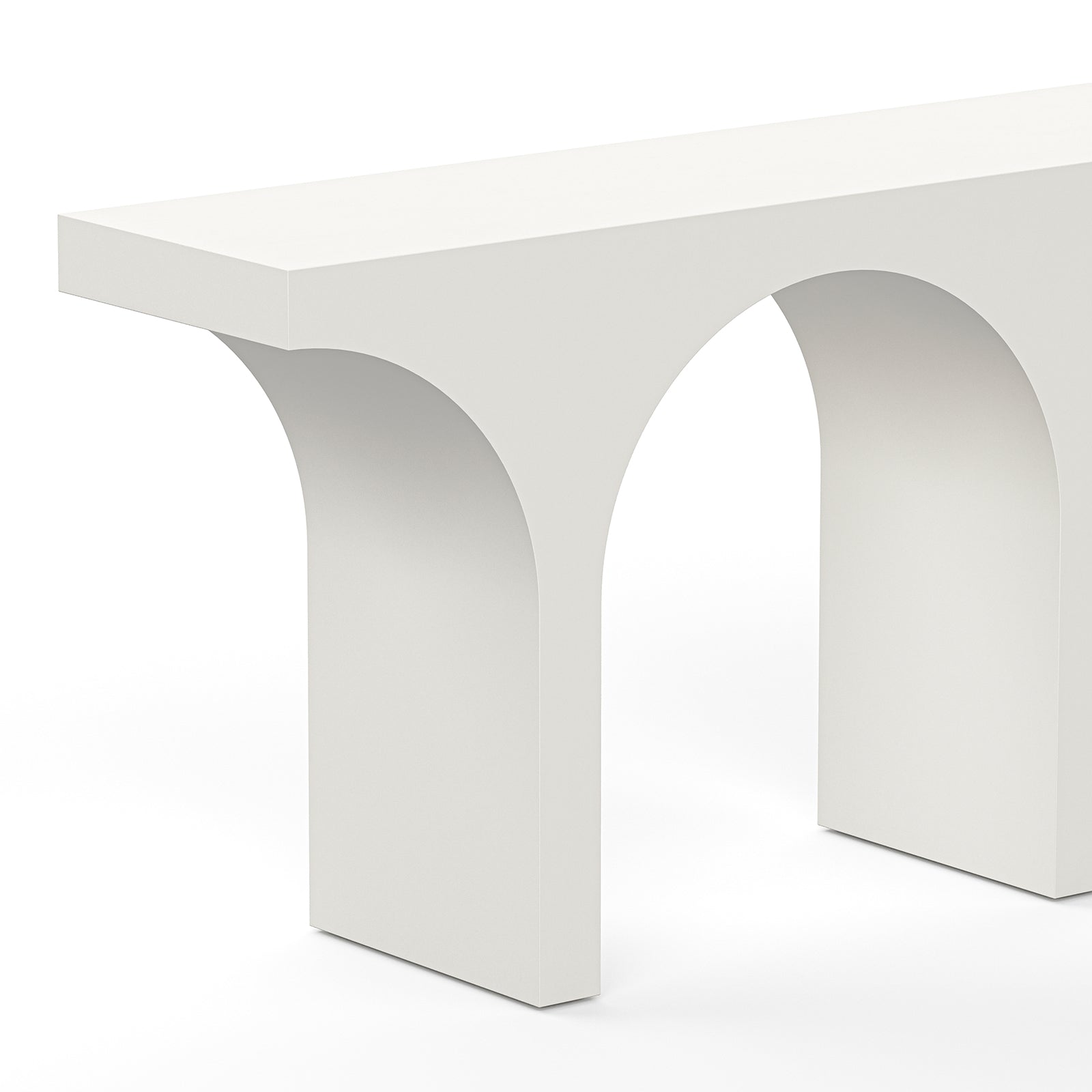 Varello 40cm Concrete Console Table - Cream Putty Console Table Eastern-Local
