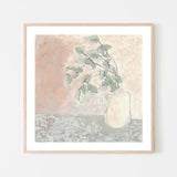 Vase Series Gum Branch, By Karen Cavania Wall Art Gioia-Local 50x50cm Framed Poster Black