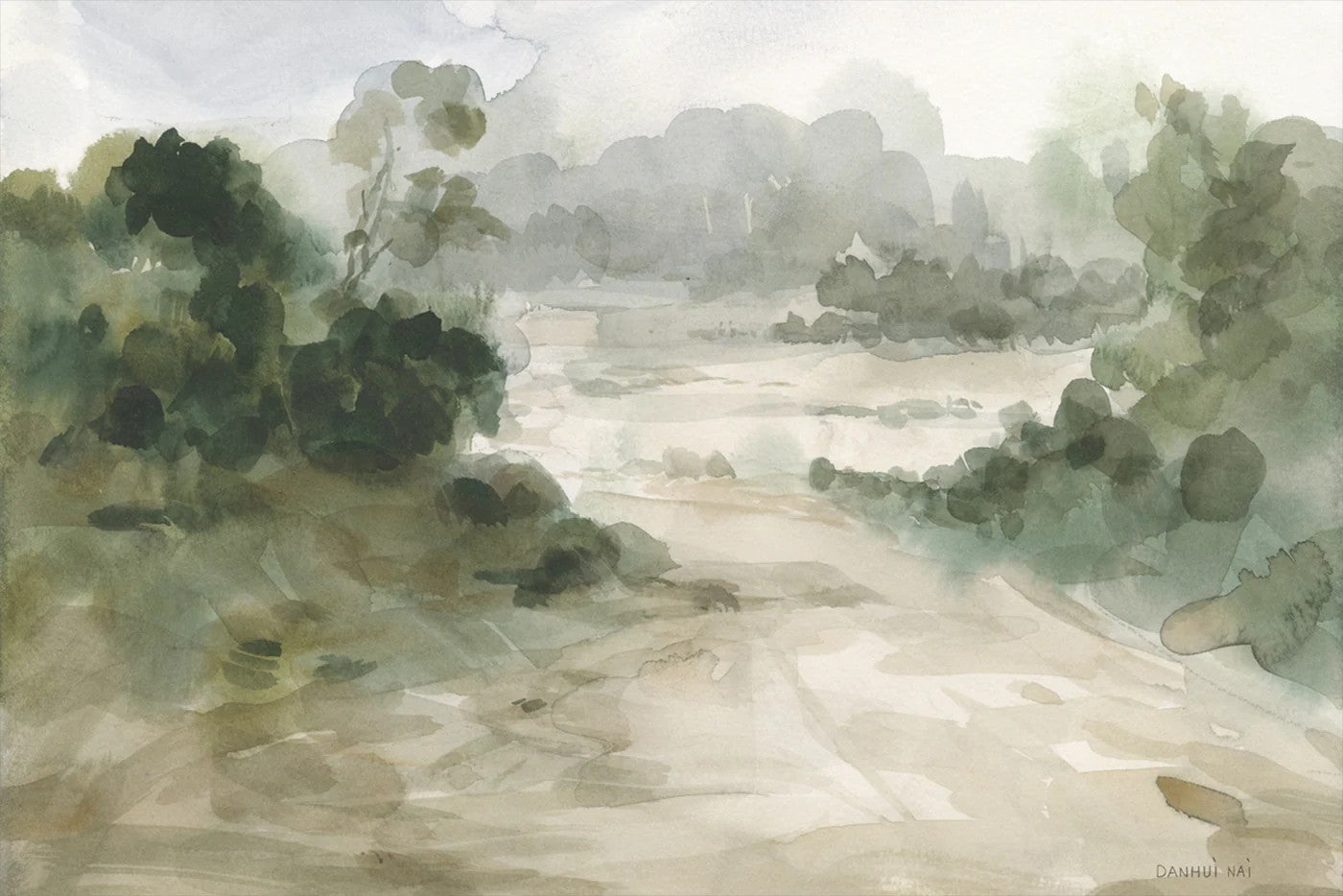 Verdant, Style A, Danhui Nai Wall Art Gioia-Local 60x40cm Framed Canvas Gold