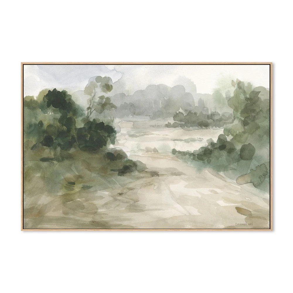 Verdant, Style A, Danhui Nai Wall Art Gioia-Local 60x40cm Framed Canvas Oak