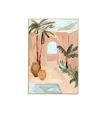 Ex Display - Villa Study 92cm x 137cm Blush 2 Canvas - Natural Frame Wall Art Warran-Local   