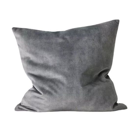 Weave Ava 50cm Velvet Cushion - Steel Cushion Weave-Local   