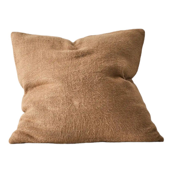 Weave Domenica 50cm Linen Cushion - Cinnamon Cushion Weave-Local   