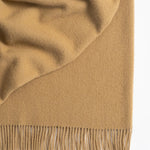 Ex Display - Nevis Wool Throw Rug - Camel Throw Weave-Local