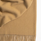 Ex Display - Nevis Wool Throw Rug - Camel Throw Weave-Local