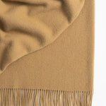 Ex Display - Nevis Wool Throw Rug - Camel Throw Weave-Local