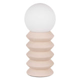 Weedle Table Lamp - White & Oat Lighting Albi-Local