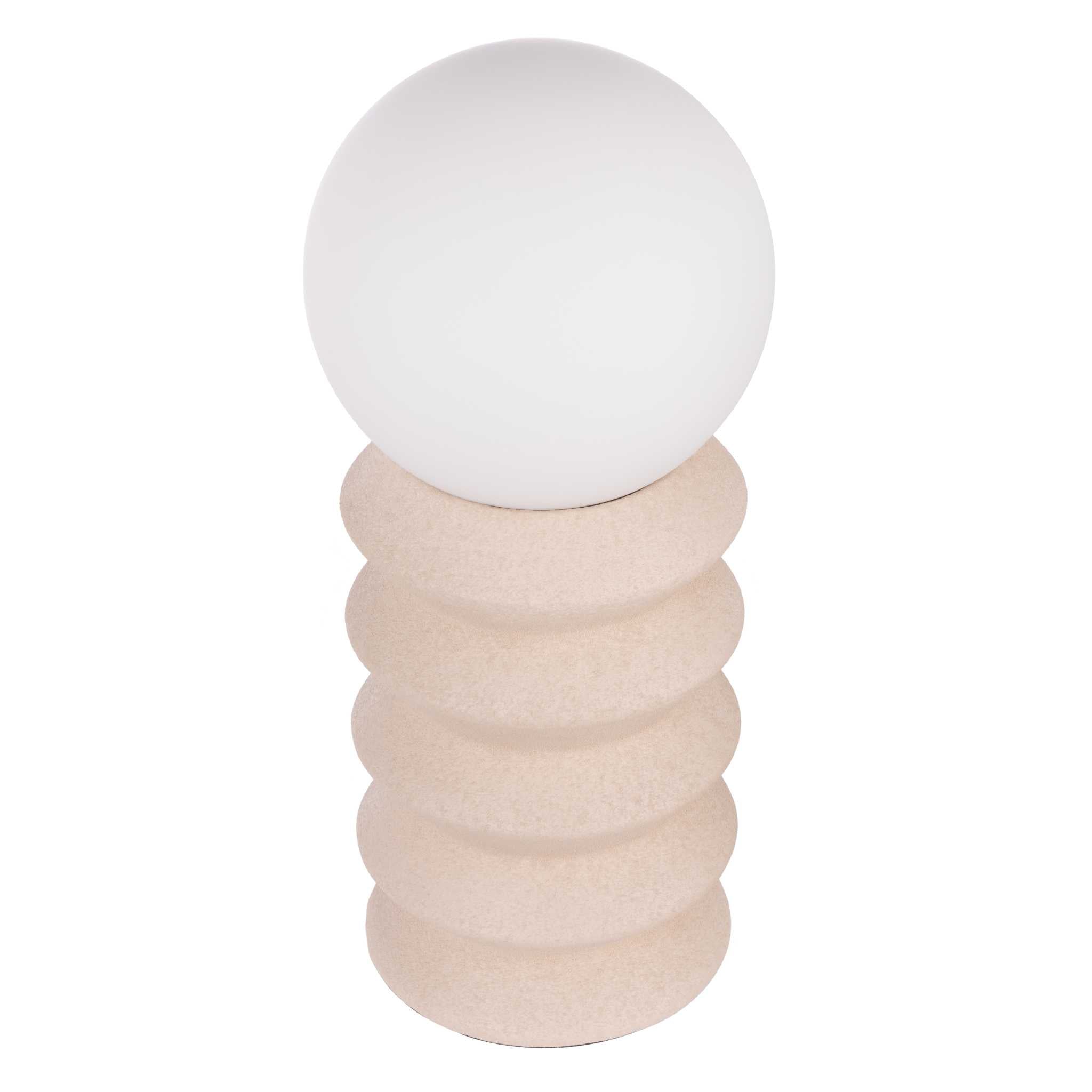 Weedle Table Lamp - White & Oat Lighting Albi-Local