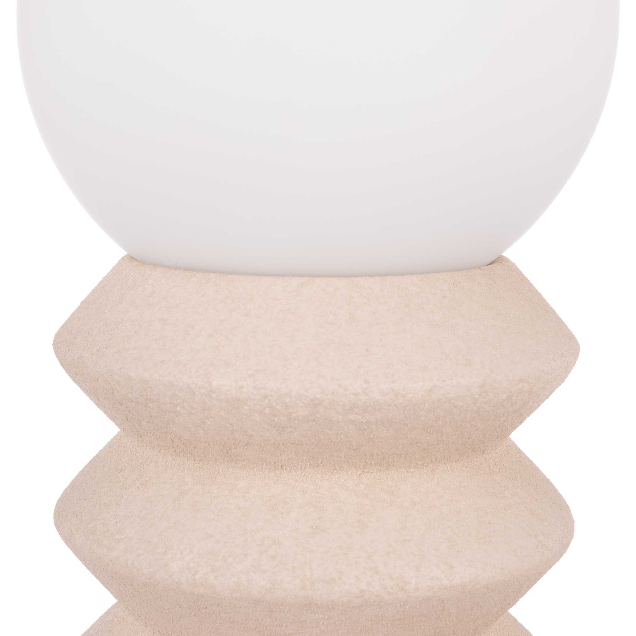 Weedle Table Lamp - White & Oat Lighting Albi-Local