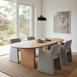 Set of 2 - Marko Fabric Dining Chair - Spec Cloud Grey Dining Chair Dwood-Core