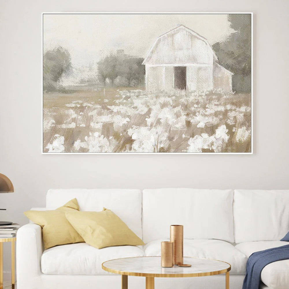 White Barn Meadow Neutral, By Danhui Nai Wall Art Gioia-Local