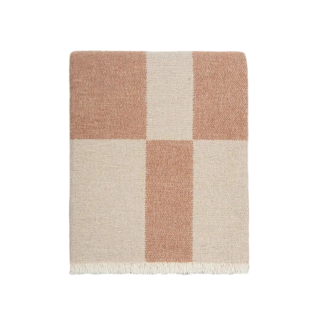 Winton Stonewashed Cotton 130cm x 170cm Throw - Coral Throw Furtex-Local
