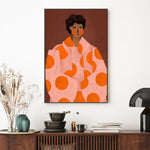 Woman With Orange Dots, By Bea Muller Wall Art Gioia-Local