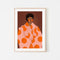 Woman With Orange Dots, By Bea Muller Wall Art Gioia-Local Black Framed Poster 40x60cm