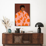 Woman With Orange Dots, By Bea Muller Wall Art Gioia-Local