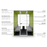 Evolve 4 Person Large Meeting Pod - White by Humble Office Silent Booth Hbox-Core   