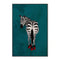 Zebra In Heels, By Sarah Manovski Wall Art Gioia-Local 40x60cm Framed Canvas Black