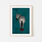 Zebra In Heels, By Sarah Manovski Wall Art Gioia-Local 40x60cm Framed Poster Black
