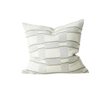 Lorenzo 50cm Mid-Scale Check Cushion Cushion Weave-Local Lorenzo Olive Polyester