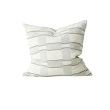 Lorenzo 50cm Mid-Scale Check Cushion Cushion Weave-Local Lorenzo Olive Polyester