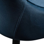 Set of 2 - Acosta Dining Chair - Navy Blue Velvet in Black Legs Dining Chair St Chairs-Core   