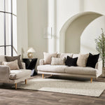 Ex Display - Ollo Alba Cushion with Feather Inserts - Toffee Cushion Furtex-Local
