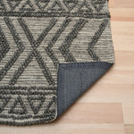 Amelia Tribal Textured Hypo-Allergenic Wool Rug - Charcoal Rug Mos-Local