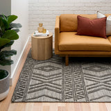 Amelia Tribal Textured Hypo-Allergenic Wool Rug - Charcoal Rug Mos-Local