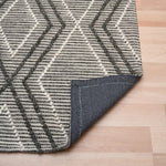 Amelia Boho Textured Hypo-Allergenic Wool Rug - Charcoal Rug Mos-Local