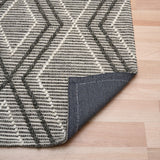 Amelia Boho Textured Hypo-Allergenic Wool Rug - Charcoal Rug Mos-Local