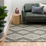 Amelia Boho Textured Hypo-Allergenic Wool Rug - Charcoal Rug Mos-Local