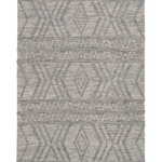 Amelia Tribal Textured Hypo-Allergenic Wool Rug - Grey Rug Mos-Local 155cm x 225cm