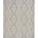Amelia Boho Textured Hypo-Allergenic Wool Rug - Silver Grey Rug Mos-Local 155cm x 225cm