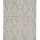 Amelia Boho Textured Hypo-Allergenic Wool Rug - Silver Grey Rug Mos-Local 155cm x 225cm