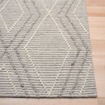 Amelia Boho Textured Hypo-Allergenic Wool Rug - Silver Grey Rug Mos-Local
