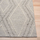 Amelia Boho Textured Hypo-Allergenic Wool Rug - Silver Grey Rug Mos-Local