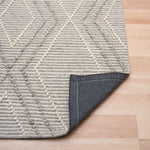 Amelia Boho Textured Hypo-Allergenic Wool Rug - Silver Grey Rug Mos-Local