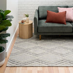 Amelia Boho Textured Hypo-Allergenic Wool Rug - Silver Grey Rug Mos-Local