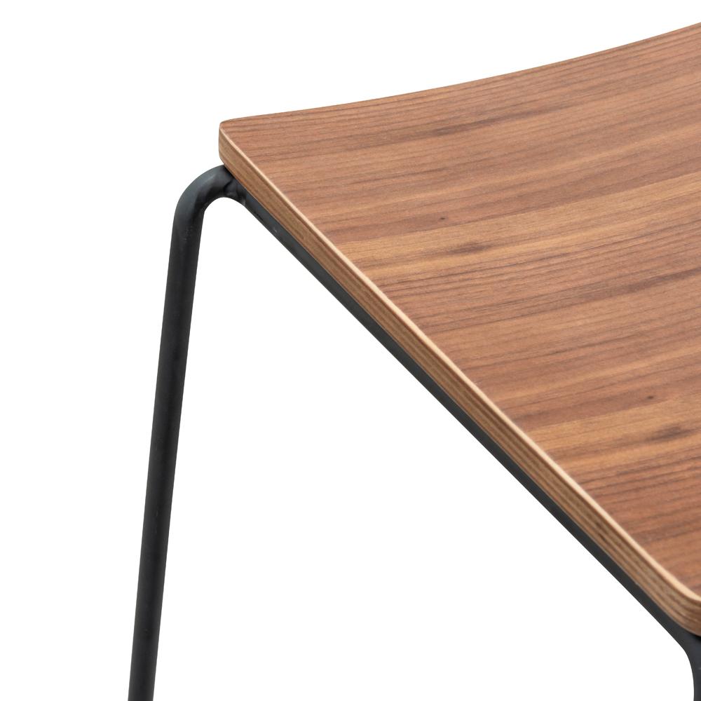 Ex Display - Apollo Bar Stool With Walnut Timber Seat - Black Frame Bar Stool New Home-Core