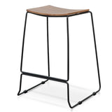 Ex Display - Apollo Bar Stool With Walnut Timber Seat - Black Frame Bar Stool New Home-Core