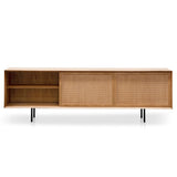 Ex Display - Bolton 2.2m Wooden TV Unit - Natural - Last One TV/Entertainment Unit DJ Kalead-Core