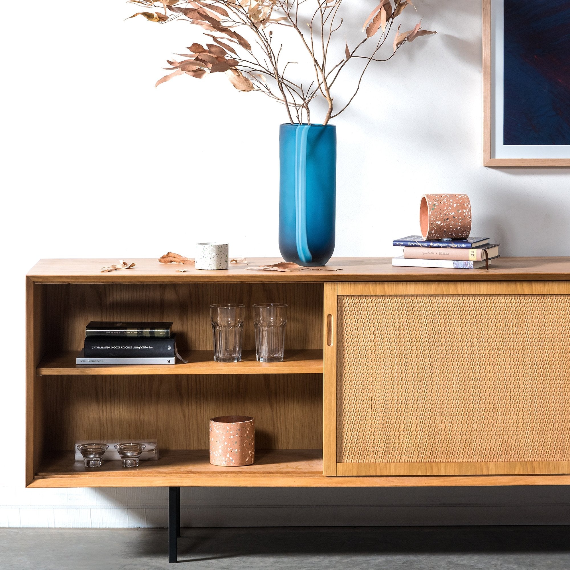 Ex Display - Bolton 2.2m Wooden TV Unit - Natural - Last One TV/Entertainment Unit DJ Kalead-Core