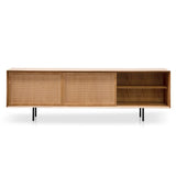 Ex Display - Bolton 2.2m Wooden TV Unit - Natural - Last One TV/Entertainment Unit DJ Kalead-Core