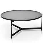 Ex Display - Burton 90cm Round Coffee Table - Matte Black Coffee Table M-Sun-Core   
