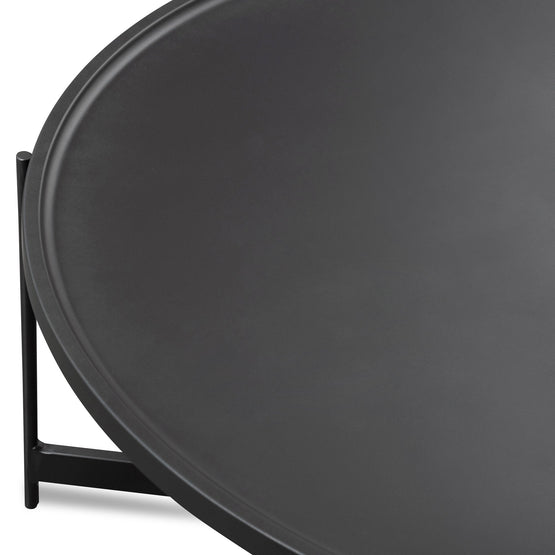 Ex Display - Burton 90cm Round Coffee Table - Matte Black Coffee Table M-Sun-Core   