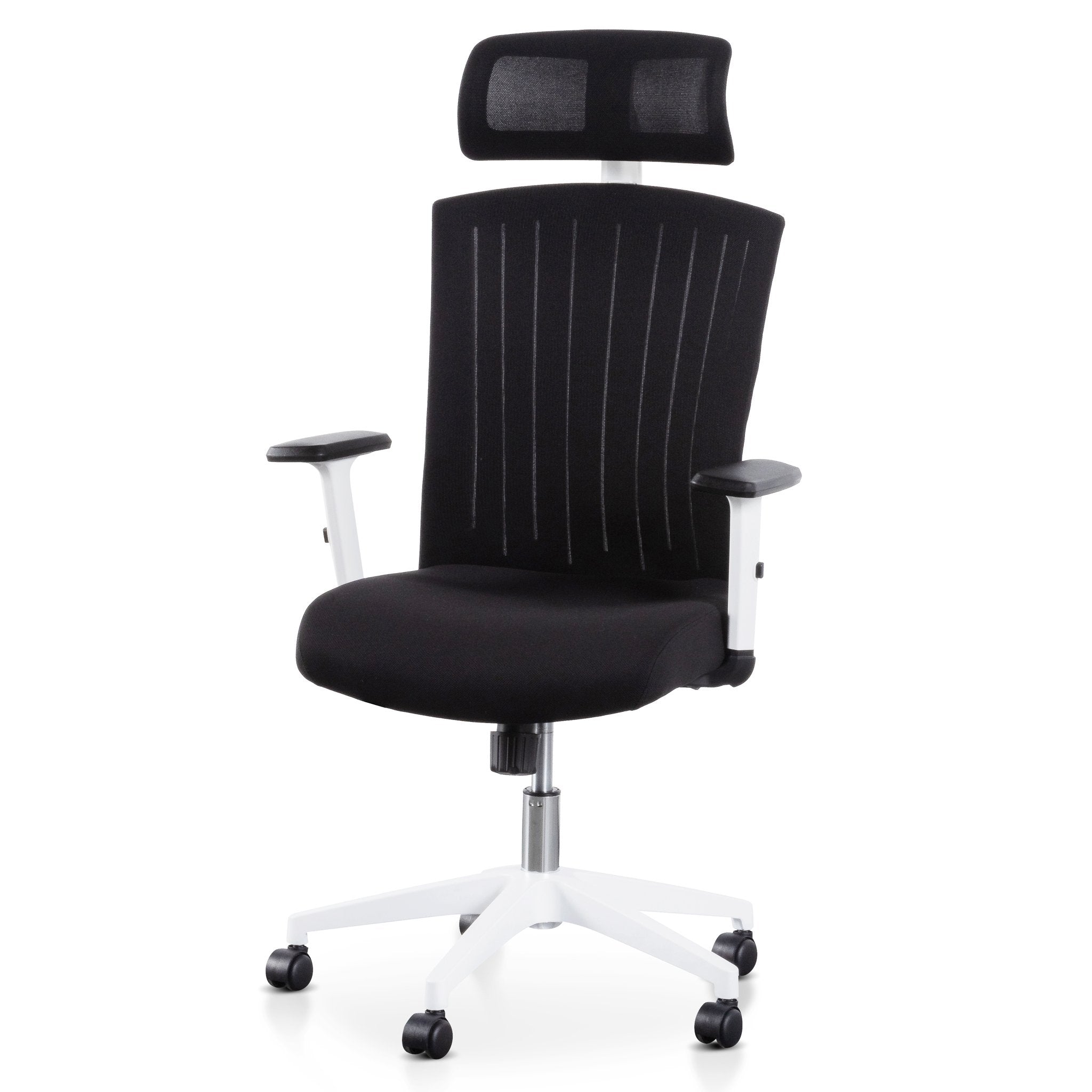 Ex Display - Caleb Mesh Office Chair - Black and White Office Chair LF-Core   