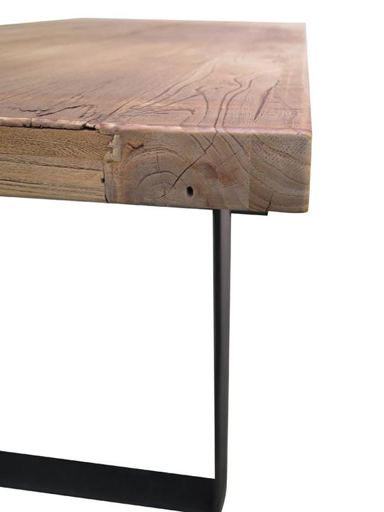Dalton Reclaimed Elm Wood 150cm Dining Table - Rustic Natural DT542
